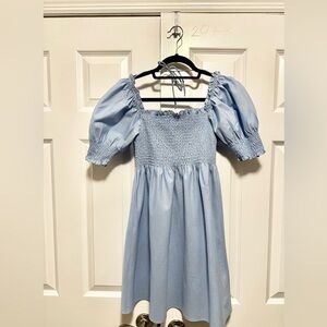 Hill House Athena   Light Blue  Glittered Mini Nap Dress.